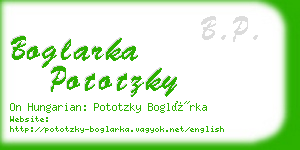 boglarka pototzky business card